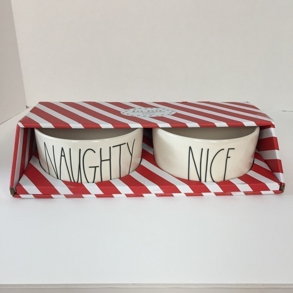 Rae Dunn Other - RAE Dunn Artisan 6” Naughty and Nice Pet Bowls
